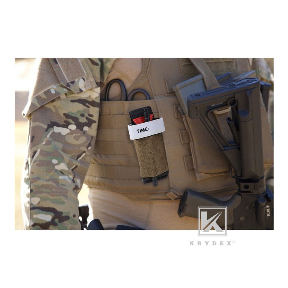 KRYDEX Elastic Holder Strap for Tourniquet Fastener Patch Panel Hook & Loop