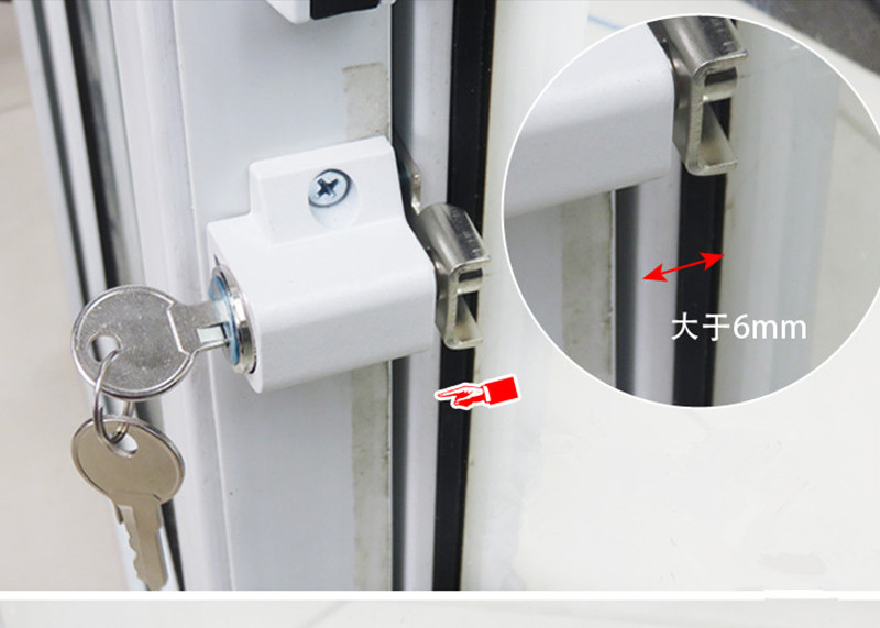 Keyed Double Hung Sash Window Lock - Keyed Alike - White