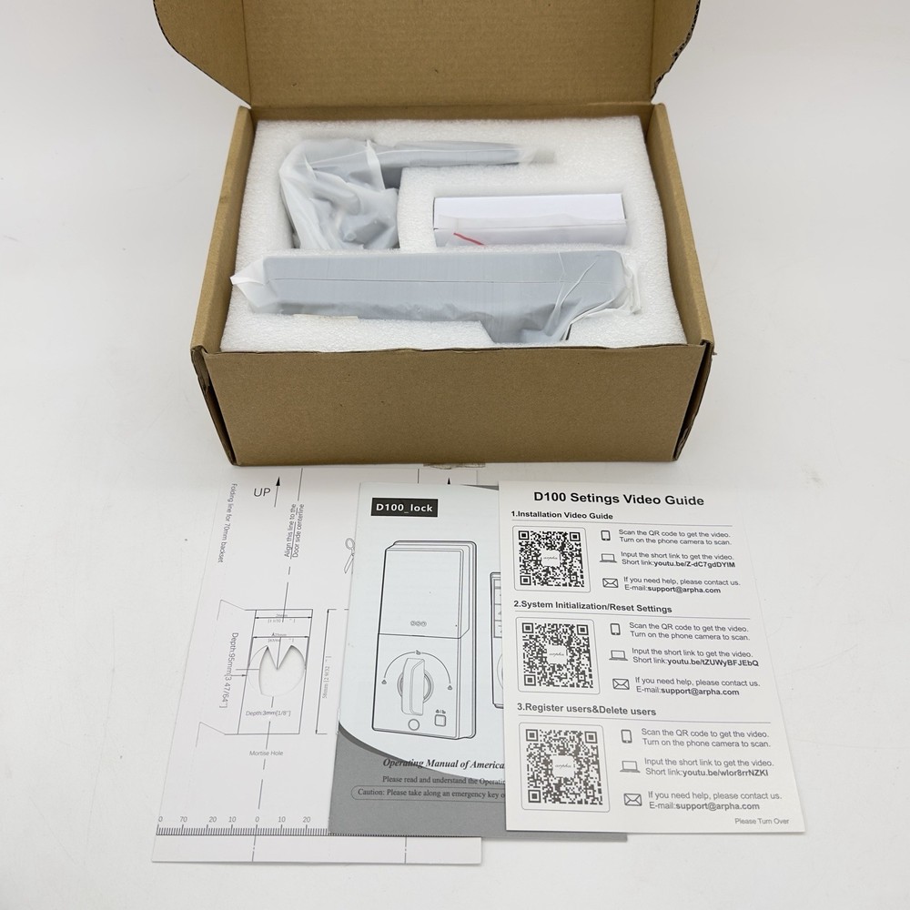 Arpha Smart Lock Keypad Keyless Code Auto Lock D100 Deadbolt Mechanical Key NEW