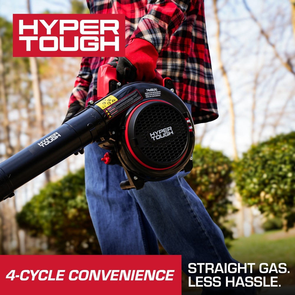 Hyper Tough Gas Leaf Blower, 26.5cc 4-Cycle Engine, 384 CFM, 115 MPH,