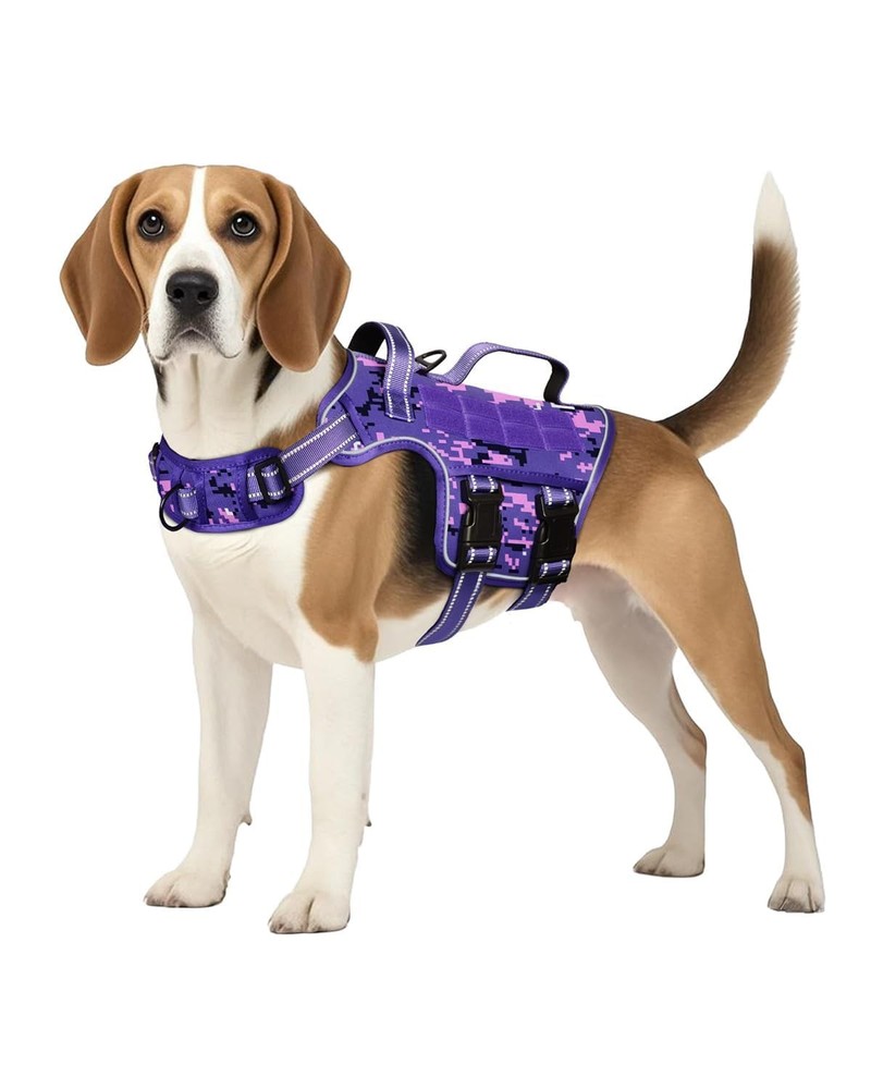Tactical Dog Harness Medium Sized, Heavy Duty No Pull Dog Harness with Handle...