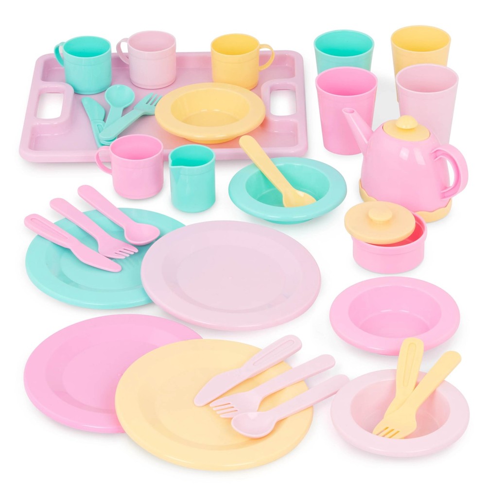 Battat – Play Circle – Dish Set – Plates, Cups, and Tea Small, Multicolor
