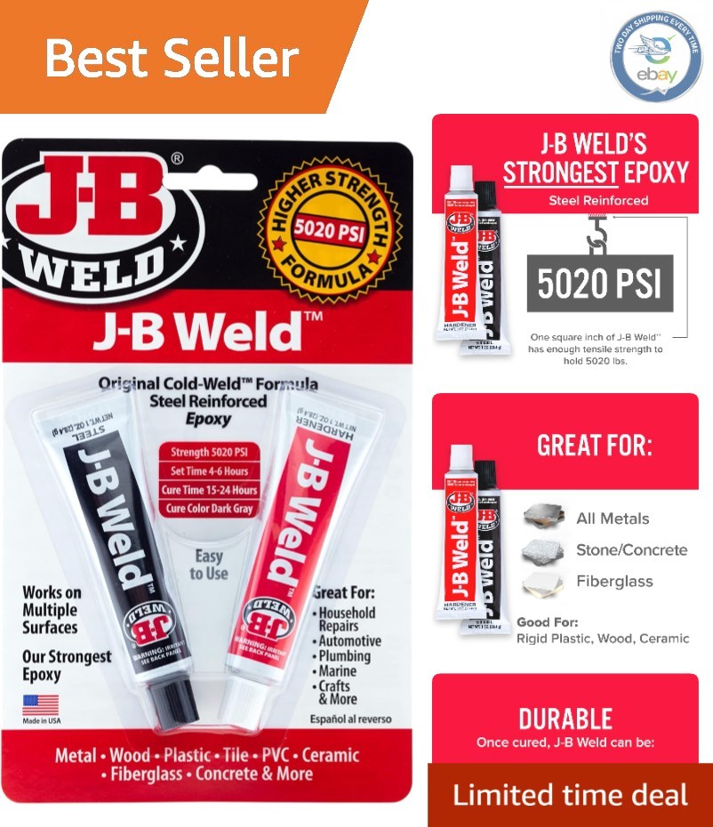 High-Strength 2 oz. Cold-Weld Epoxy - Waterproof & Versatile for DIY Projects