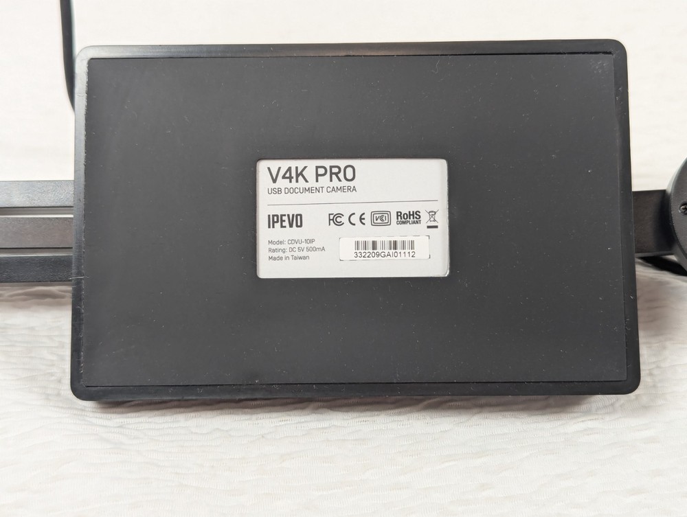 IPEVO - V4K PRO - Ultra HD USB Document Camera AI Enhanced Mic - CDVU-10IP