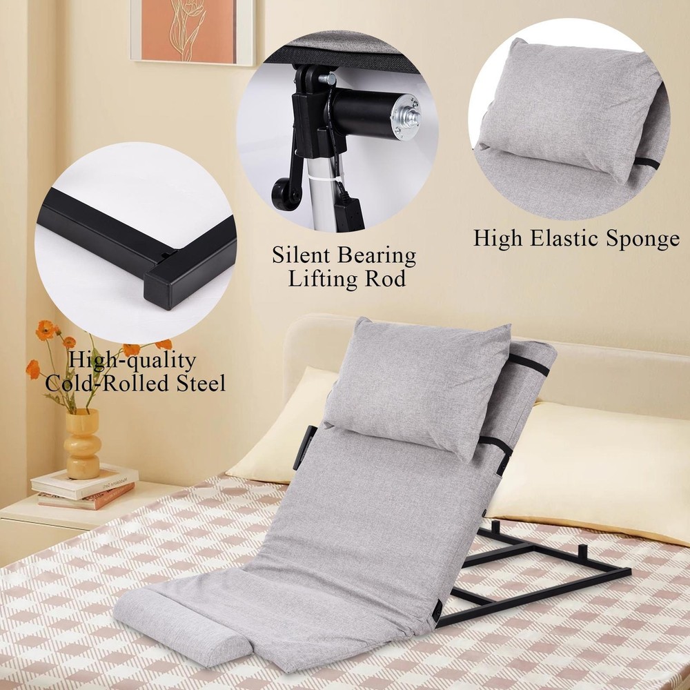 Electric Lifting Bed Backrest 2-80° Adjustable Back Rest Support remote control
