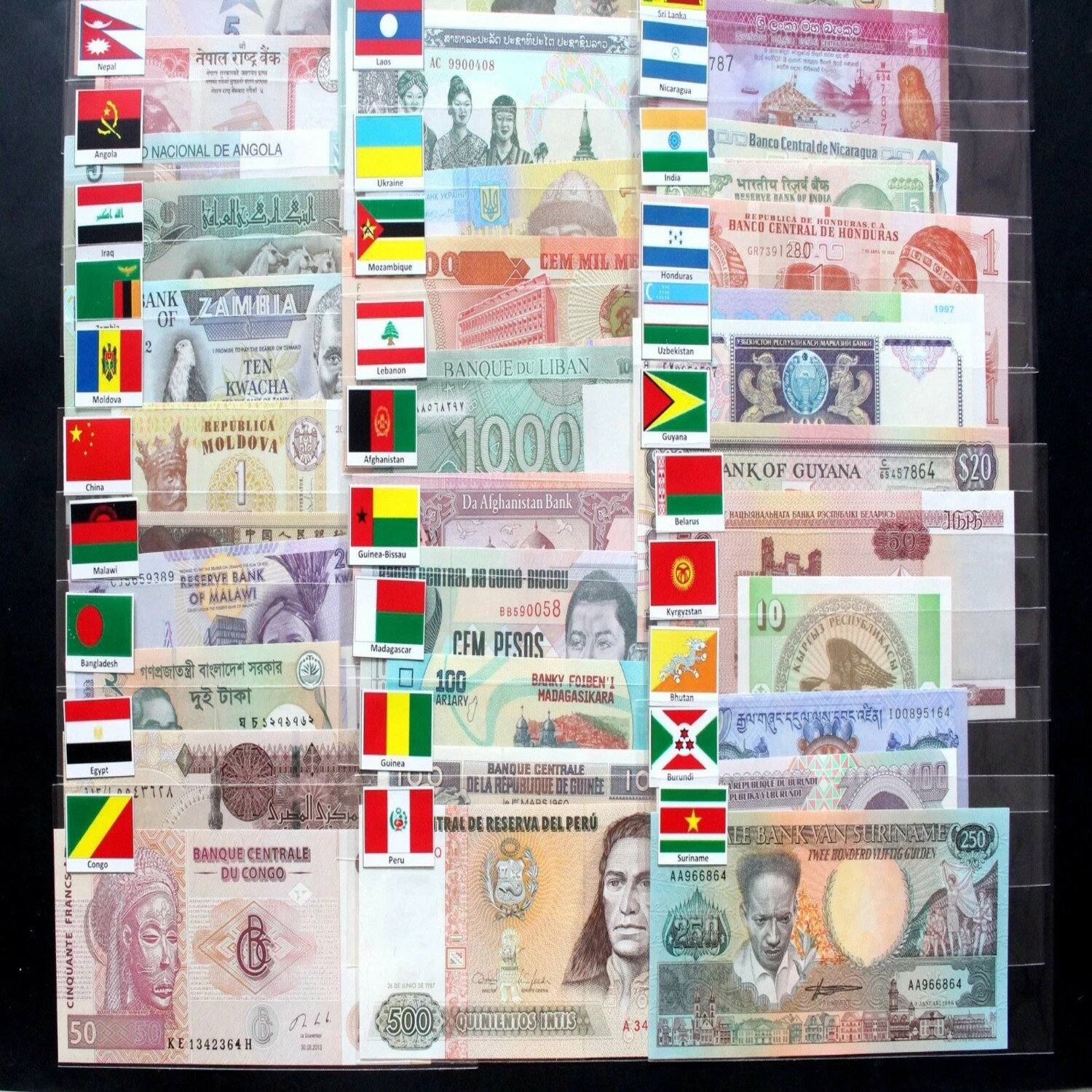 🔥100 Pcs of Different World Currency Foreign Banknote Lot UNCIRCULATED w/ BONUS