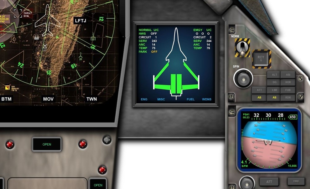 DASSAULT RAFALE COCKPIT instrument panel CDkit