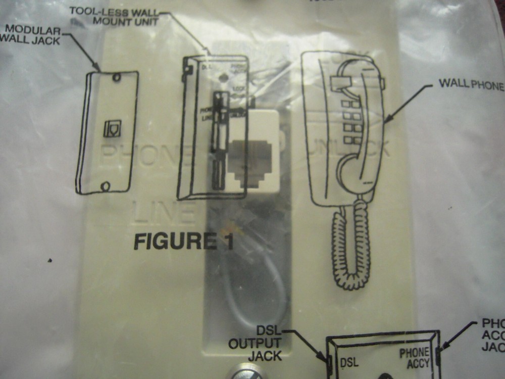 NOS SIECOR SPS-TW0-SG2 TOOL-LESS WALL MOUNT PLATE W MICRO DSL FILTER