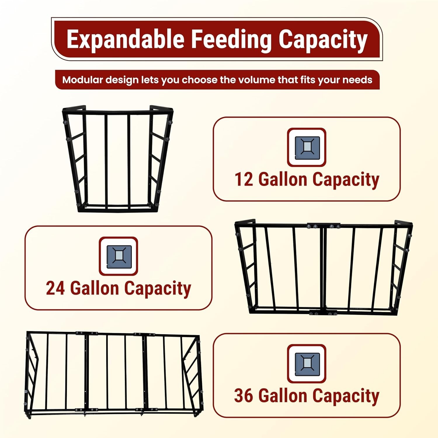 Hay Feeder Wall Mount – 36 Gallon – Heavy-Duty Steel Horse Hay Feeders