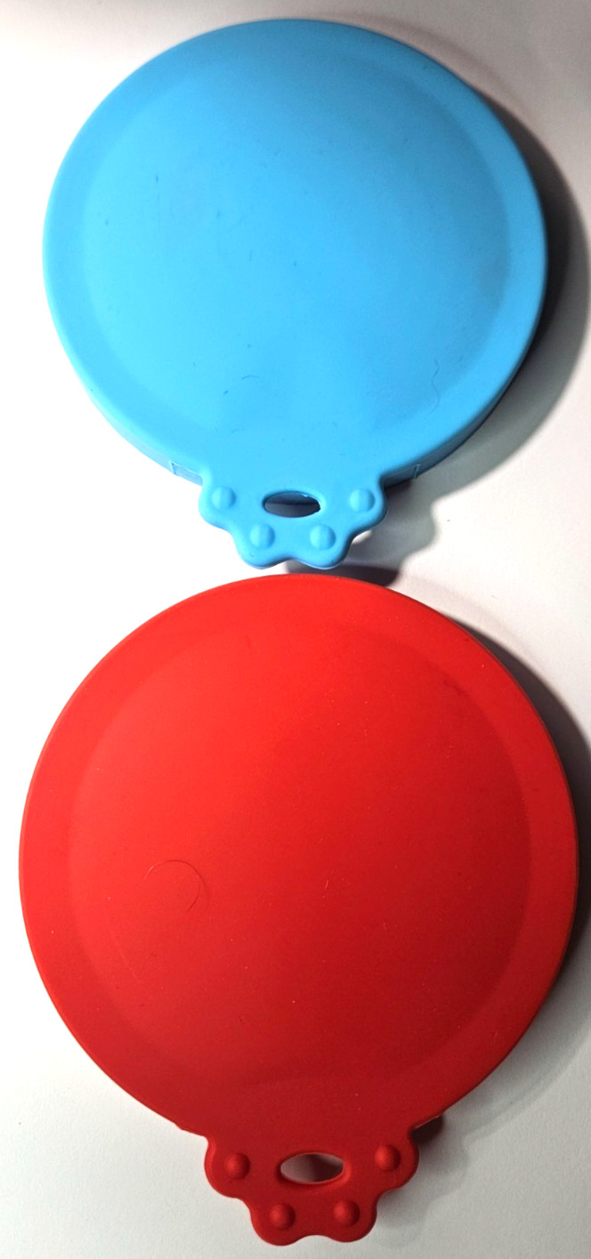 2 Pack Pet Food Can Covers Universal Can Lids Safe/Silicone Dogs Cats and more