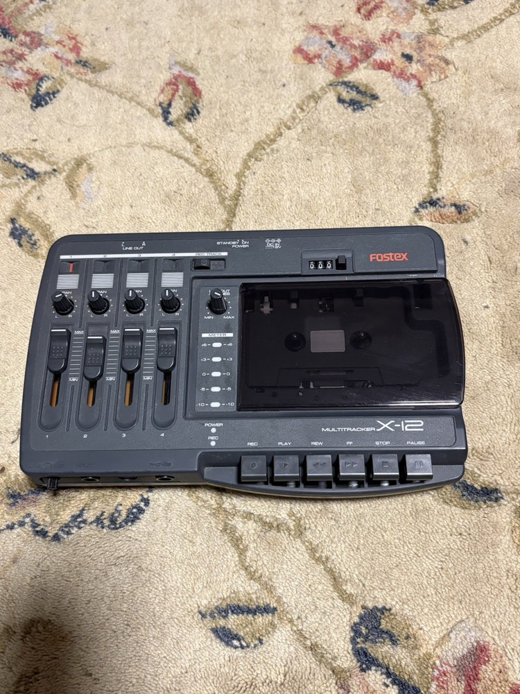 Fostex X-12 Multitracker Cassette Tape Recorder/Mixer/Adapter / Untested