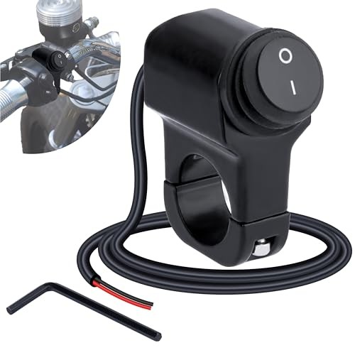 Motorcycle Handlebar Switch 12V, Waterproof Motorcycle Light Toggle 1 PC