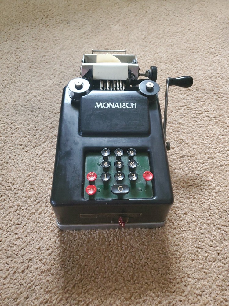 VINTAGE MONARCH LISTING ADDING MACHINE