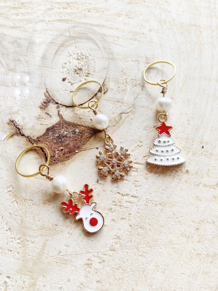 Christmas Stitch Markers For Knitting
