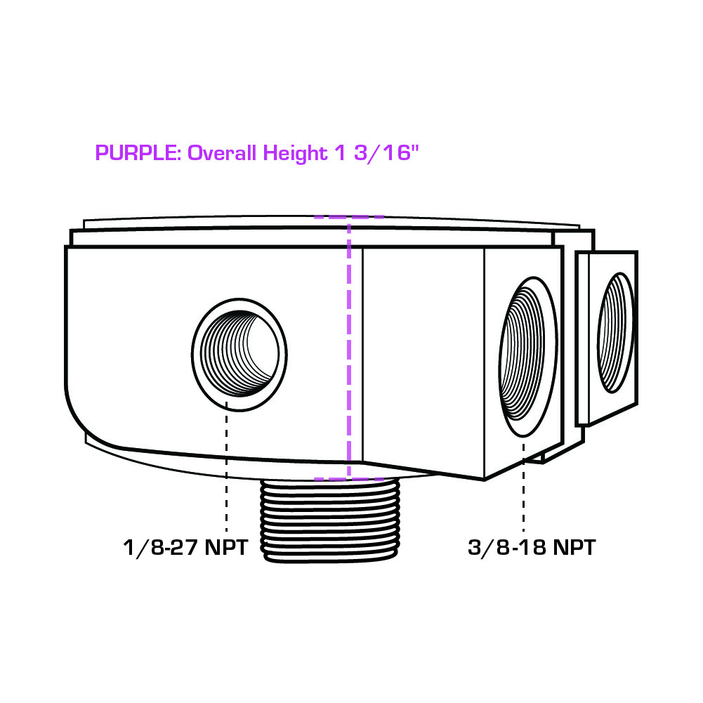 GlowShift Oil Cooler Sandwich Adapter Plate with 20mm x 1.5 Thread