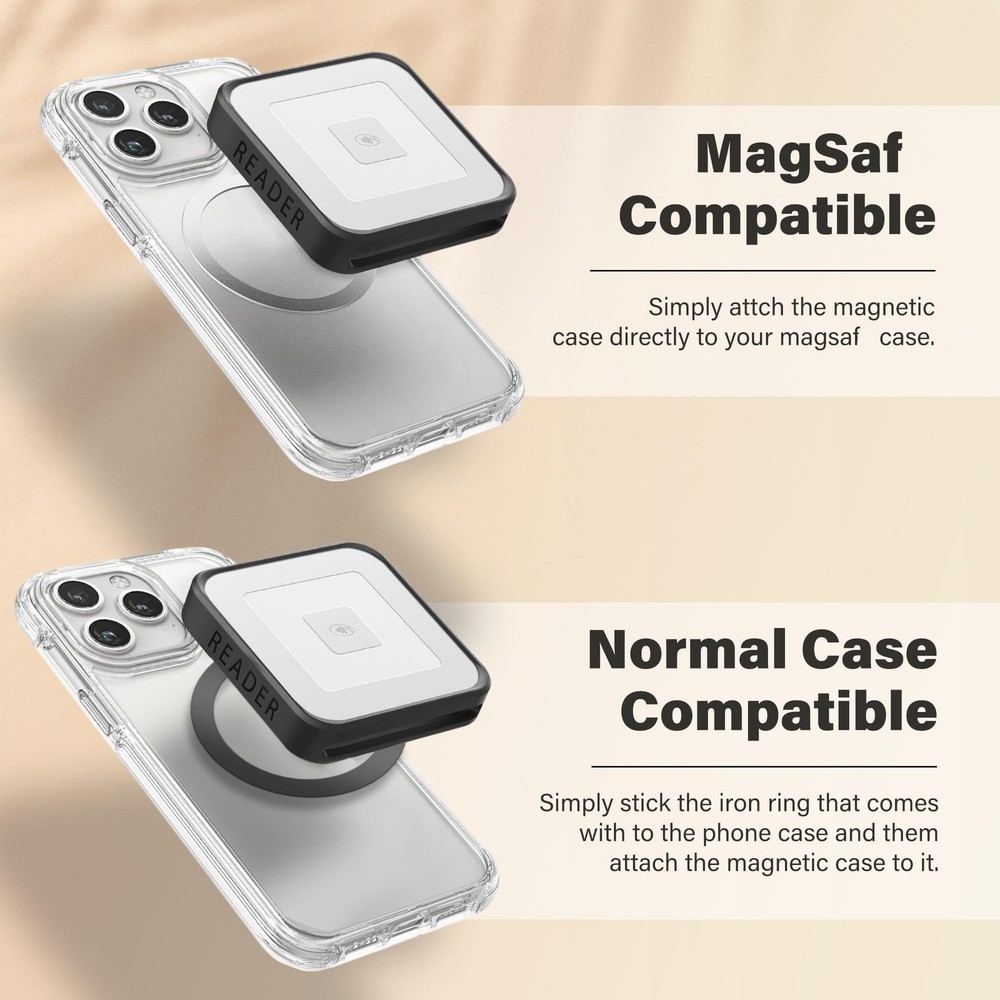 Magnetic Case for Square Reader 2nd Gen MagSafe Compatible Card Reader Cover
