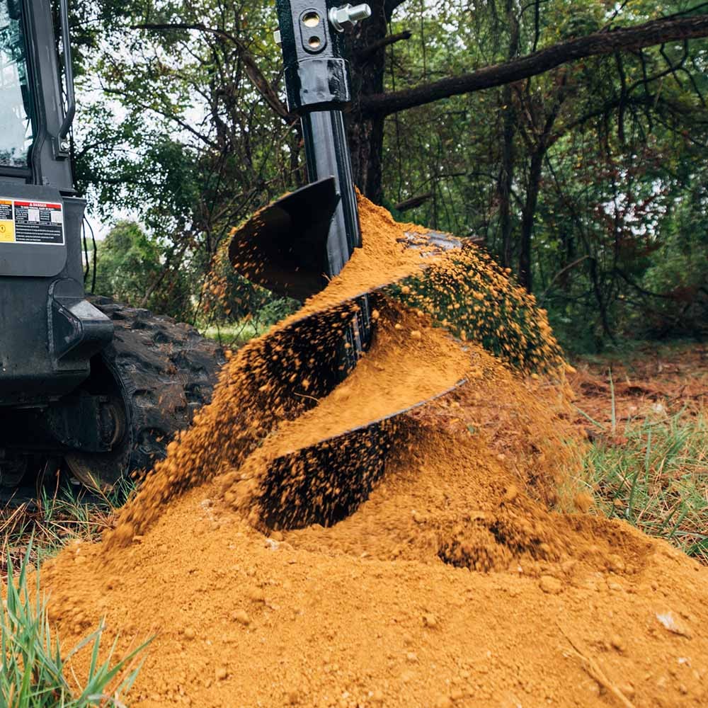 Titan Attachments Skid Steer Hydraulic Auger Attachment with 18" Auger Bit