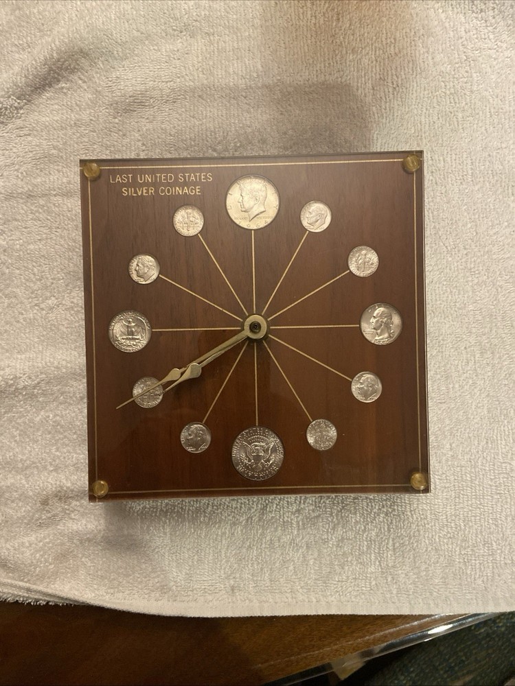1964 Silver Coin Clock - Working - MK Summers  #72 Walnut