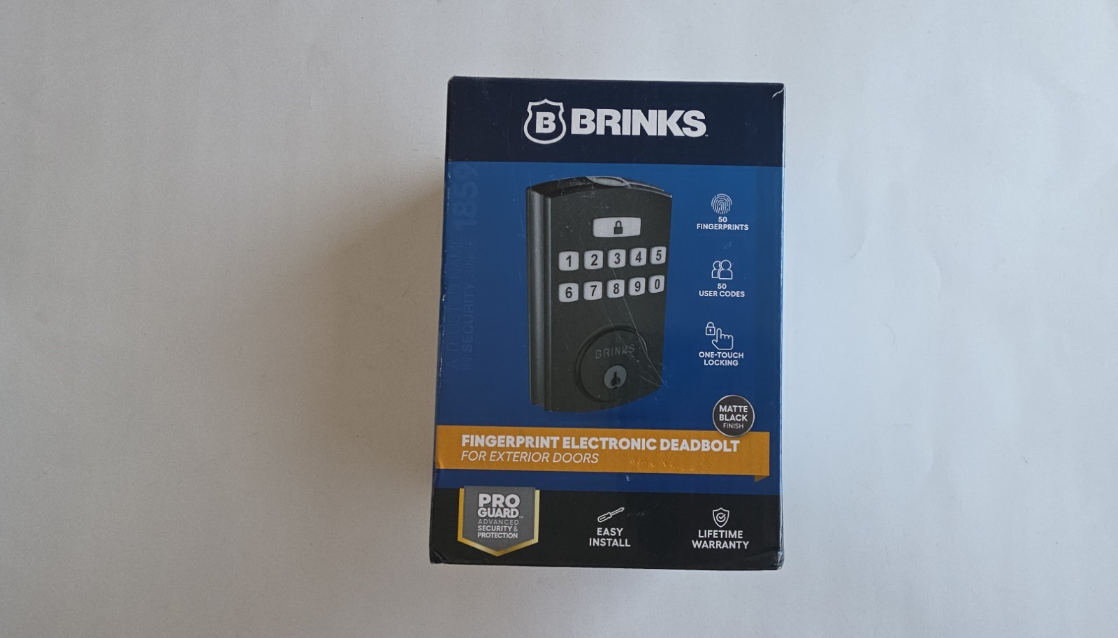 Brinks 4392 Electronic Fingerprint and Keypad Deadbolt - Black