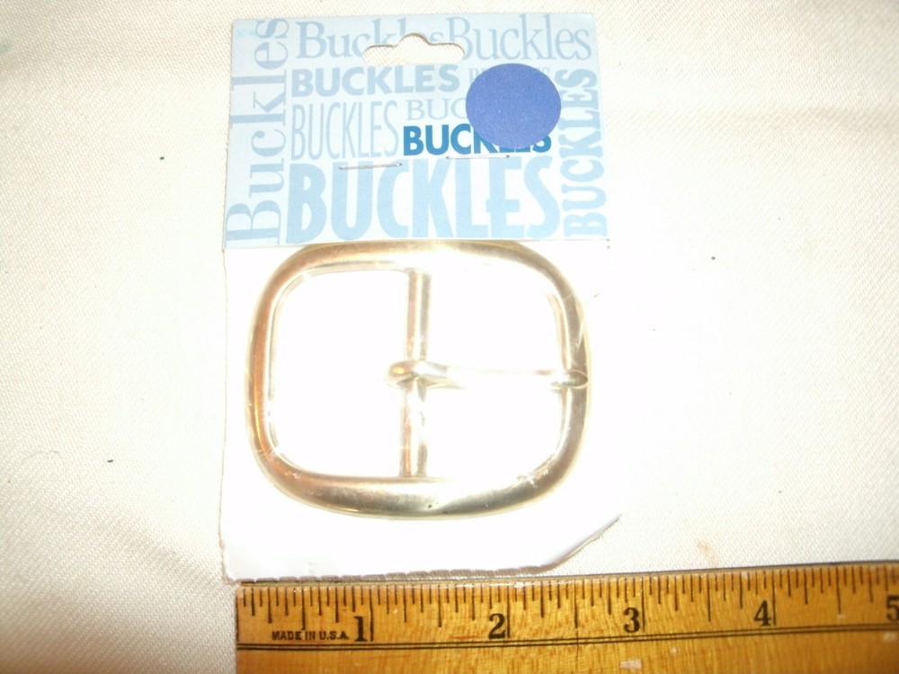 2 BRASS BELT BUCKLES 1 1/2"