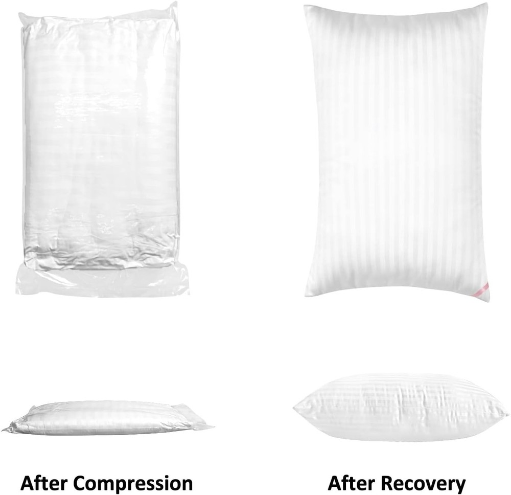 Queen Bed Pillows 20x30 - Super Soft Microfiber, 2 Pack for Side & Back Sleepers