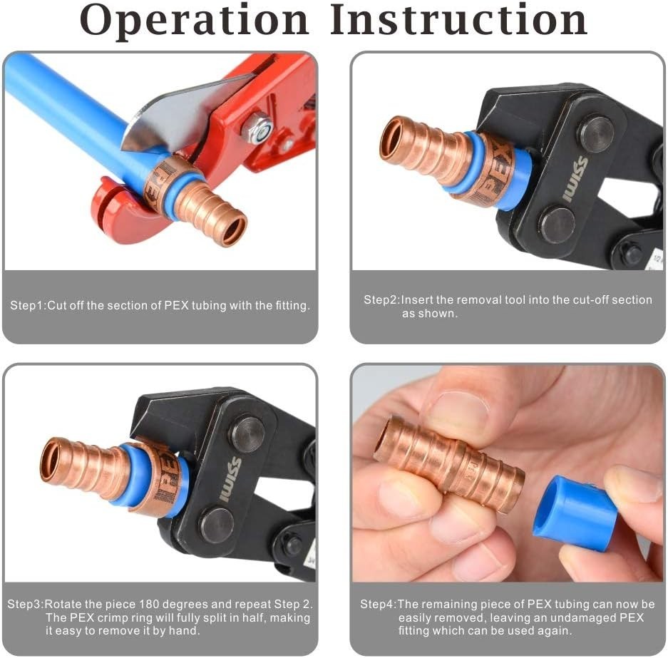 PEX Crimp Ring Removal Tool by iCrimp - Efficient, Lightweight for 1/2"-1"