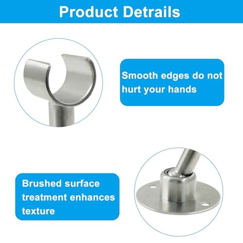Shower Head Holder, Stainless Steel Handheld Shower Head Bracket, Adjustable