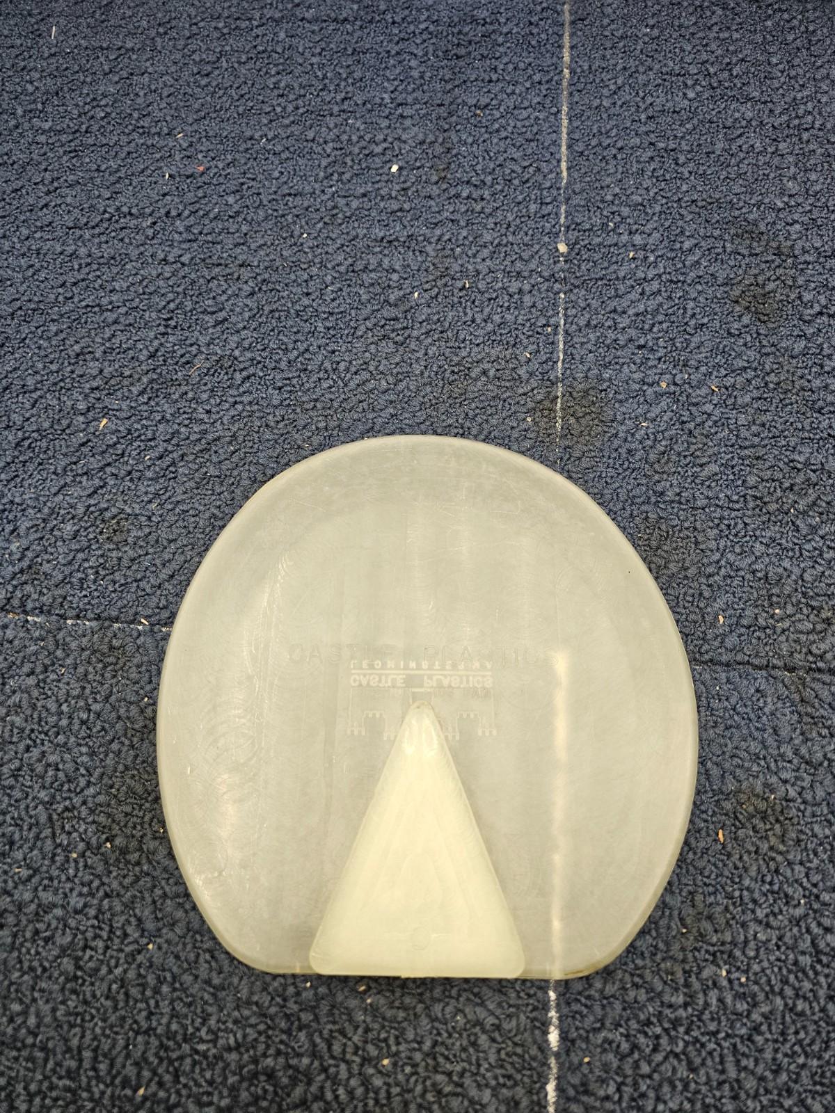 (QTY 2) Castle Plastics Clear Hard Rubber Horse Hoof Shoe Flat Pads