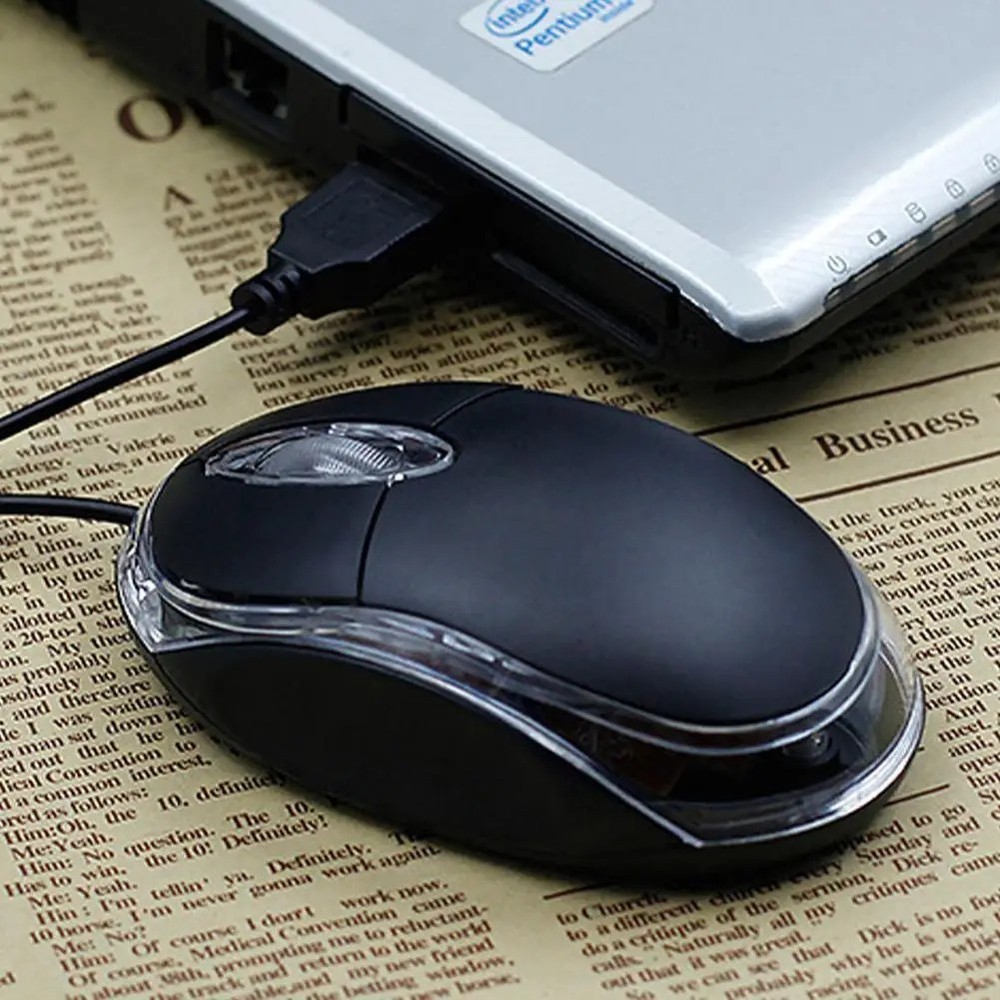 Mini USB Wired Optical Mouse 1000 DPI LED Gaming for PC Laptop Notebook Computer