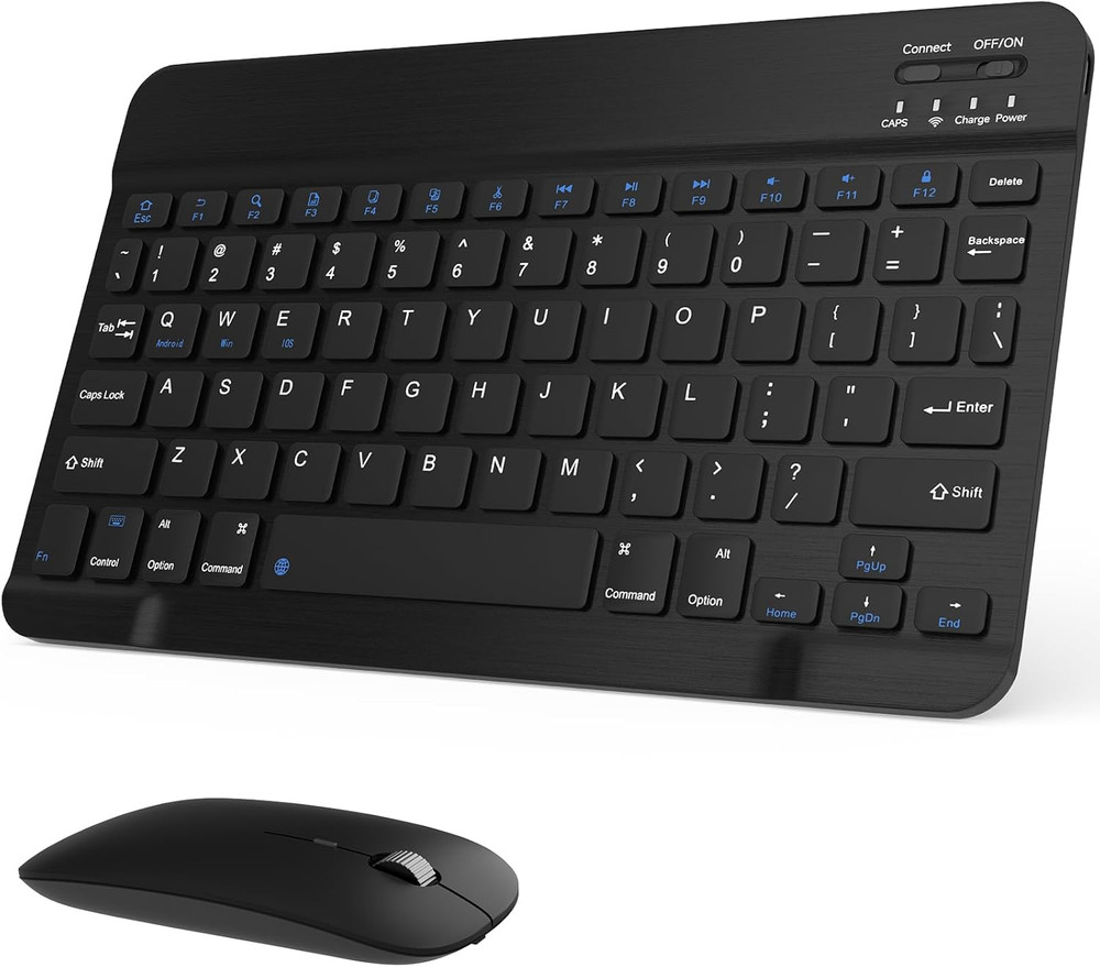 Rechargeable Bluetooth Keyboard and Mouse Combo Universal Ultra Slim Wireless