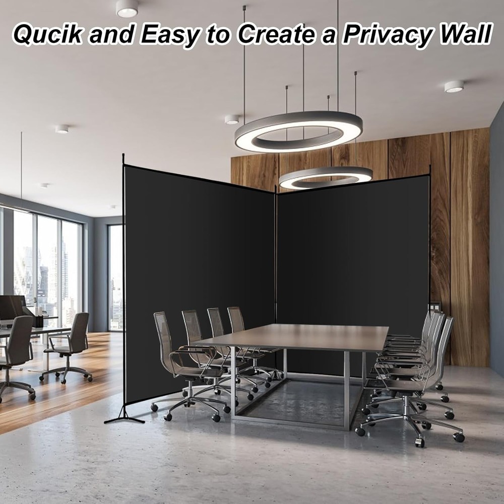 Single Large Panel Room Divider 6 Ft Tall Privacy Screen Room