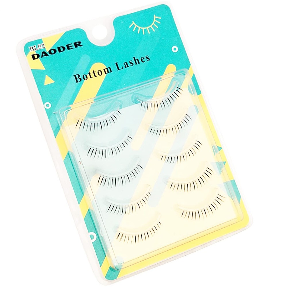 DAODER False Eyelashes Bottom Lashes Natural Look 10 pair (Pack of 1), Black