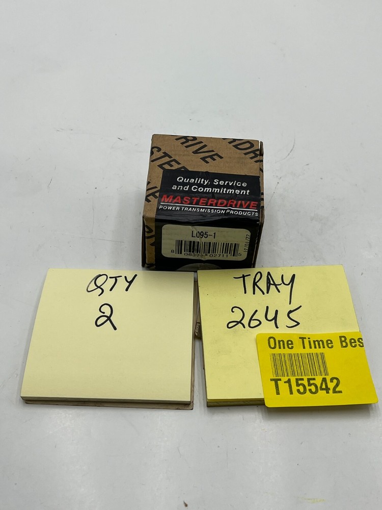 (Qty 2) Masterdrive L095-1 Coupling Hub 1" Bore
