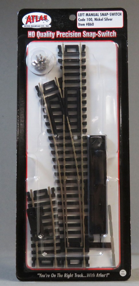 ATLAS HO CODE 100 LEFT MANUAL SNAP SWITCH MACHINE ns train track turnout ATL860