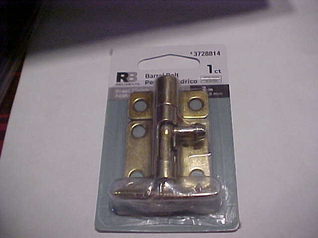 2" Barrel Bolt Brass Finish