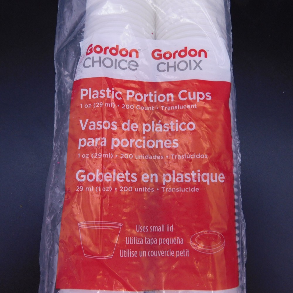 Gordon Choice Plastic Portion Cups Translucent 1 oz 200 qty Craft