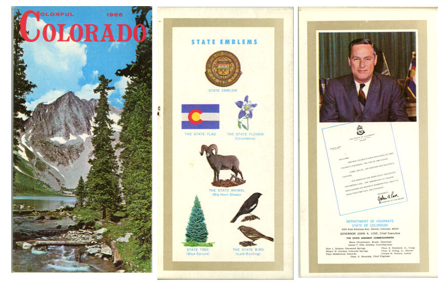 1966 Colorado Official Summer Road Map – Code {2} – Christensen Chm.