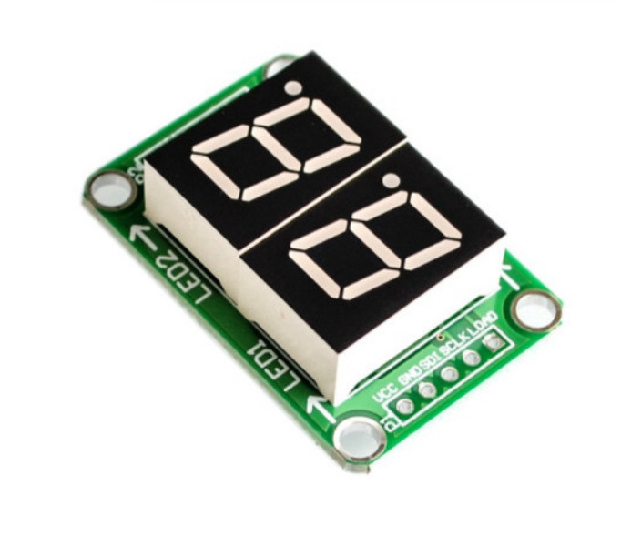 3pcs 74HC595 static drive 2-segment nixie tube display module 0.5 "2-bit