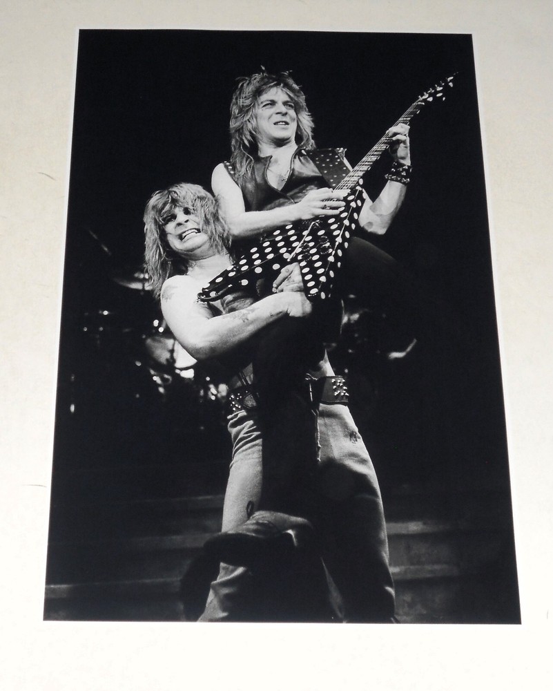 Large Ozzy Osbourne Randy Rhoads 1981 on stage Black Sabbath Poster 19"x13"