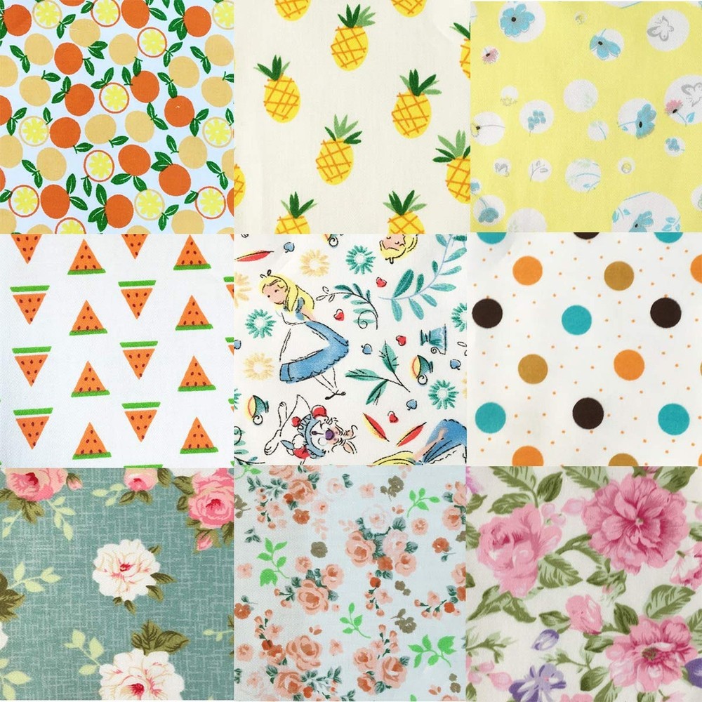 200 pcs Fabric Squares Sheets Patchwork Craft Cotton Quilting Fabric Bundles ...