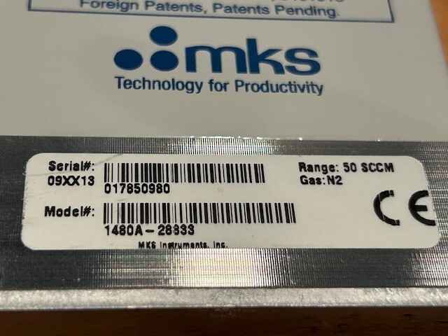 MKS MFC DEVICENET 1480A-28833  50 SCCM N2