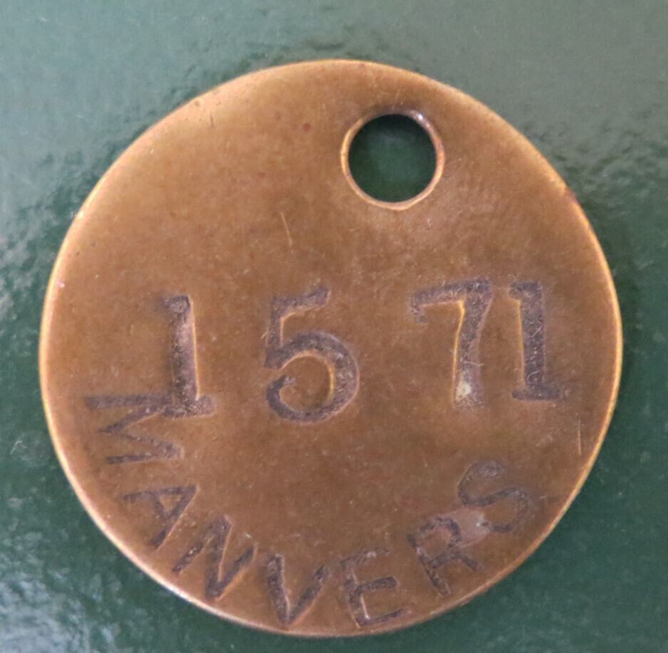 MANVERS Colliery Pit Check / Tally - MANVERS 1571