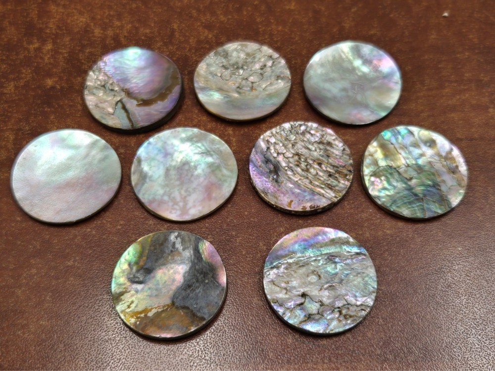 12 PCS ROUND ABALONE SHELL BLANK DISC 30MM