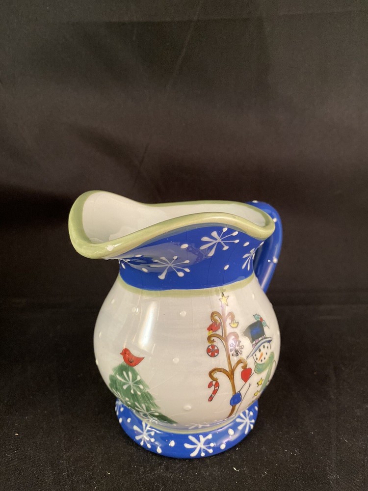 Snowman Christmas Tree Creamer Holiday Ceramic