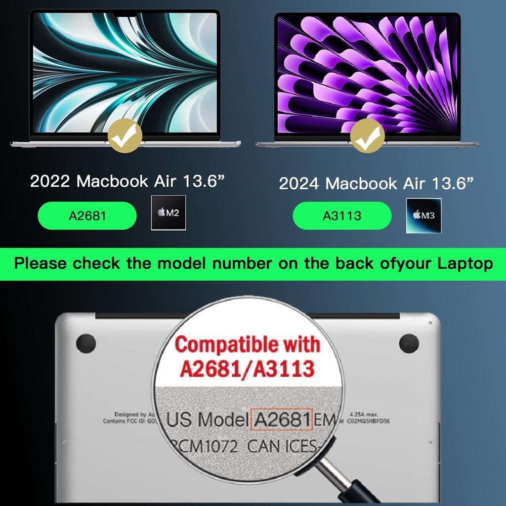 360° Privacy Screen Protector Compatible Macbook Air 13.6 Inch Privacy Screen...