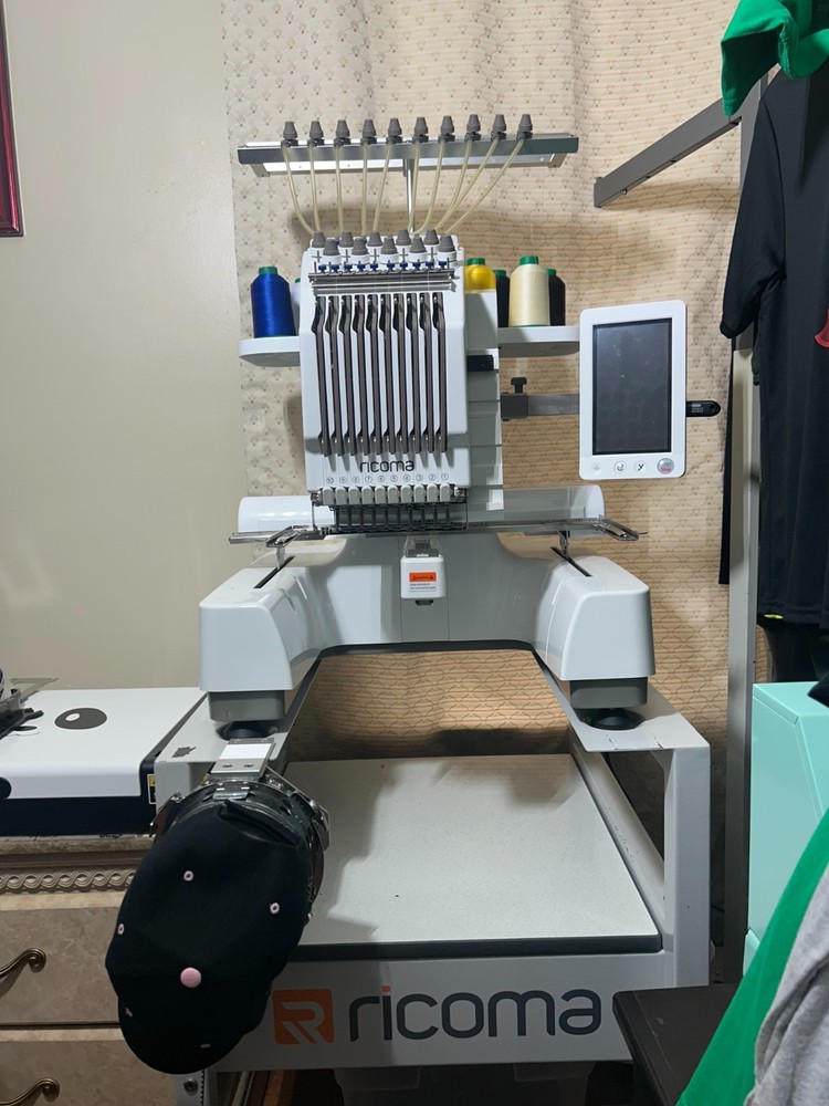 White Ricoma 1010 Embroidery Machine