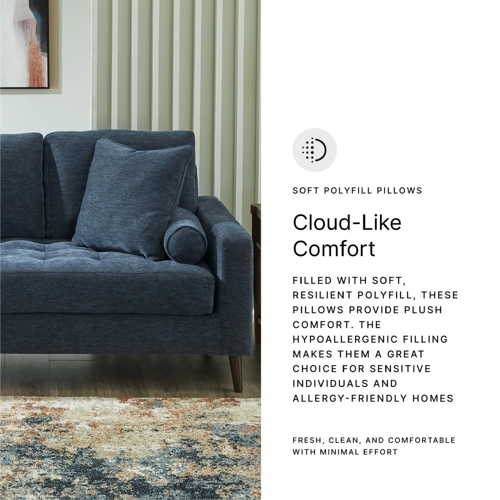 Bowery Hill Corner-blocked frame Navy Right-Arm Facing Corner Chaise