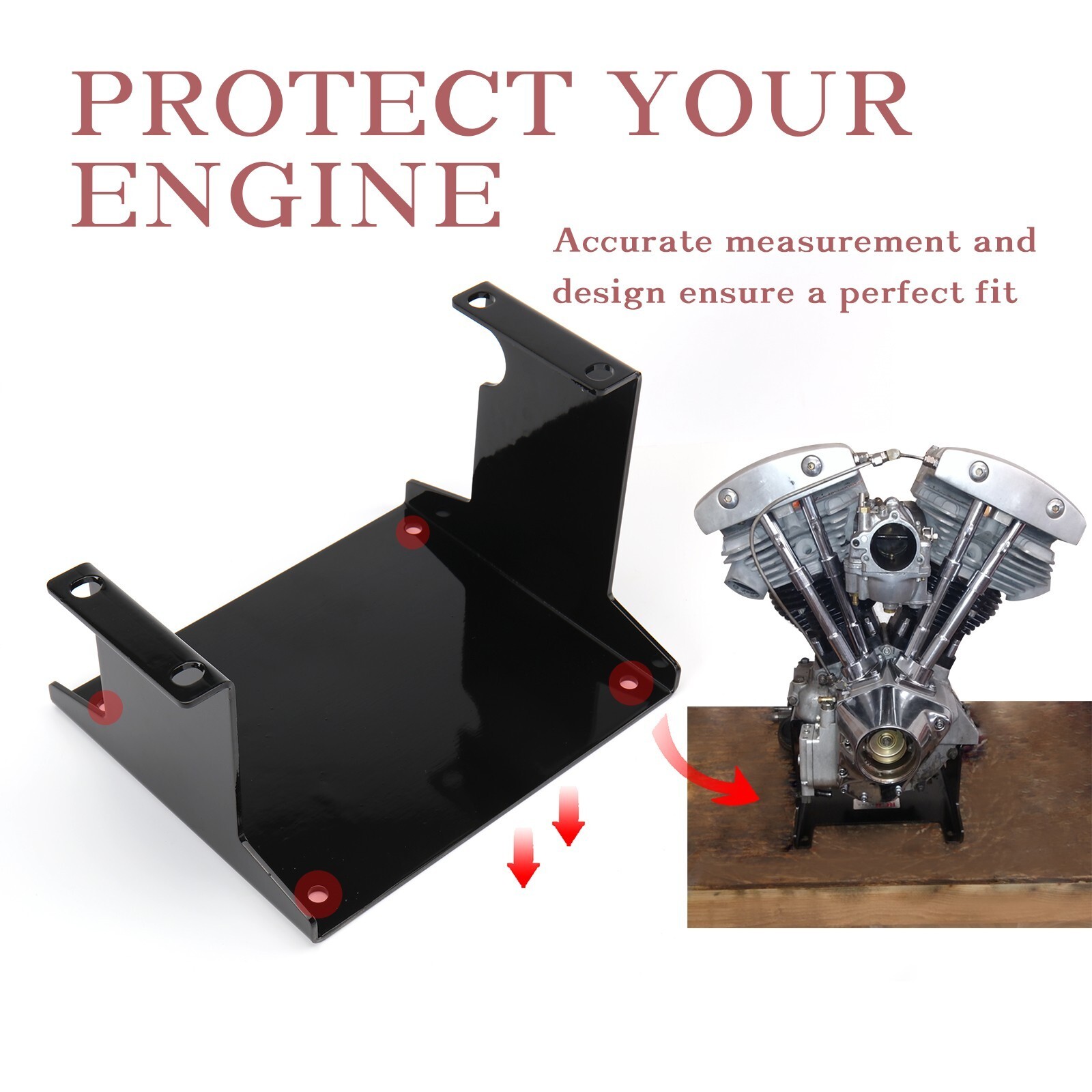 Engine Stand for Harley 1936-1999 Big Twin Knucklehead Panhead Shovelhead Black