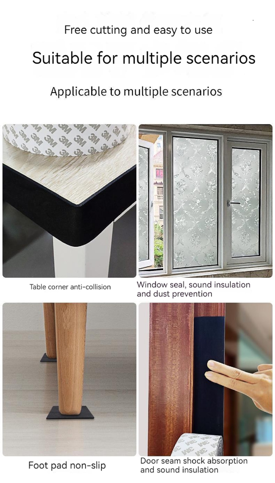 3M Eva Foam Adhesive Tape Single Sided 1, 2, 3, 5mm Thick Black Shockproof seal