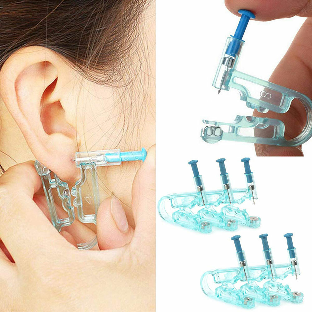 10Pcs Disposable Ear Studs Piercing Gun Ear Stud Unit Piercer Tool Kit